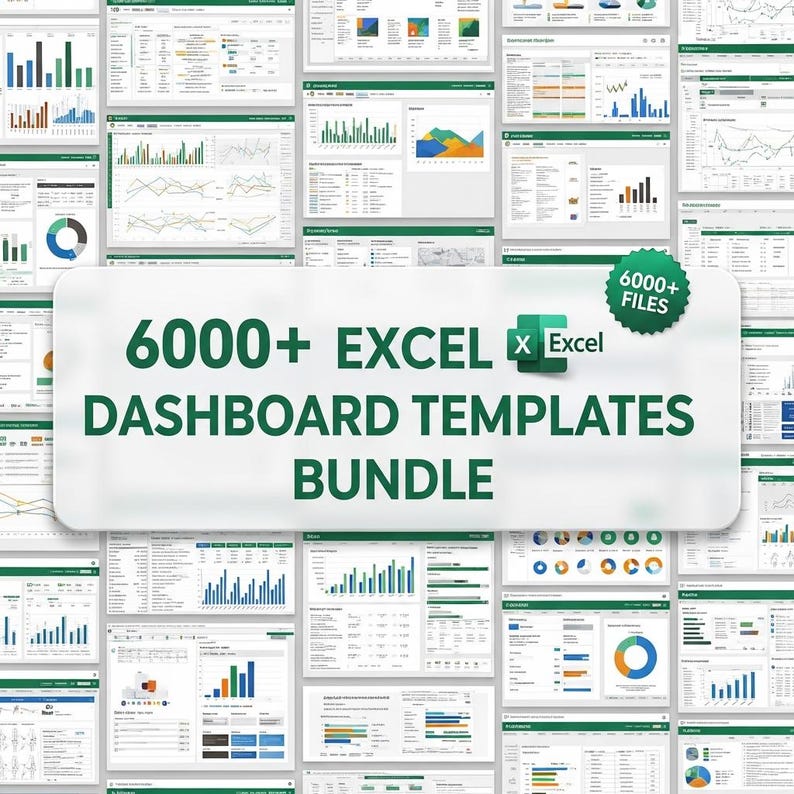 6000+ Excel Dashboard Templates Bundle – KPI, Sales, Finance & Business Analytics Mega Pack (Instant Download)