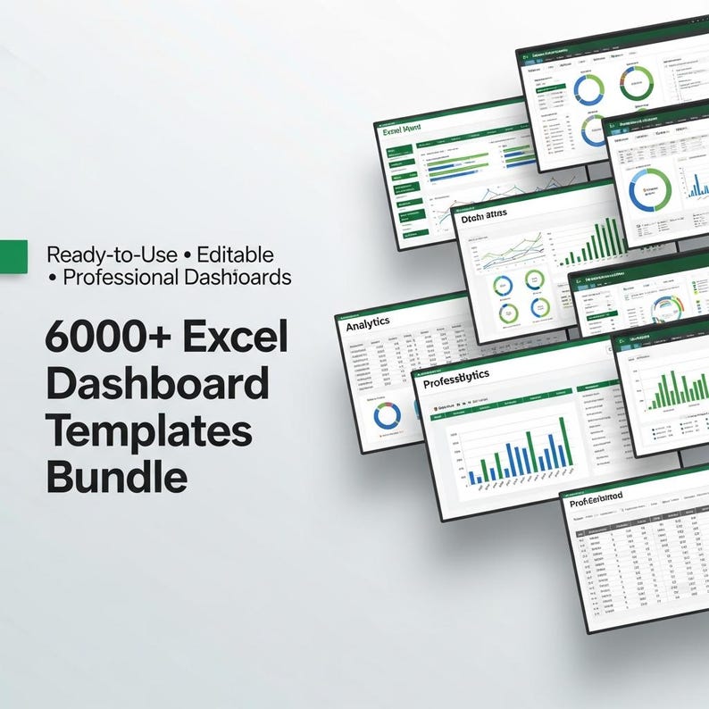 6000+ Excel Dashboard Templates Bundle – KPI, Sales, Finance & Business Analytics Mega Pack (Instant Download)