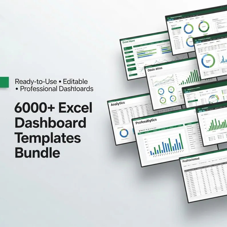 6000+ Excel Dashboard Templates Bundle – KPI, Finance, Sales & Business Analytics