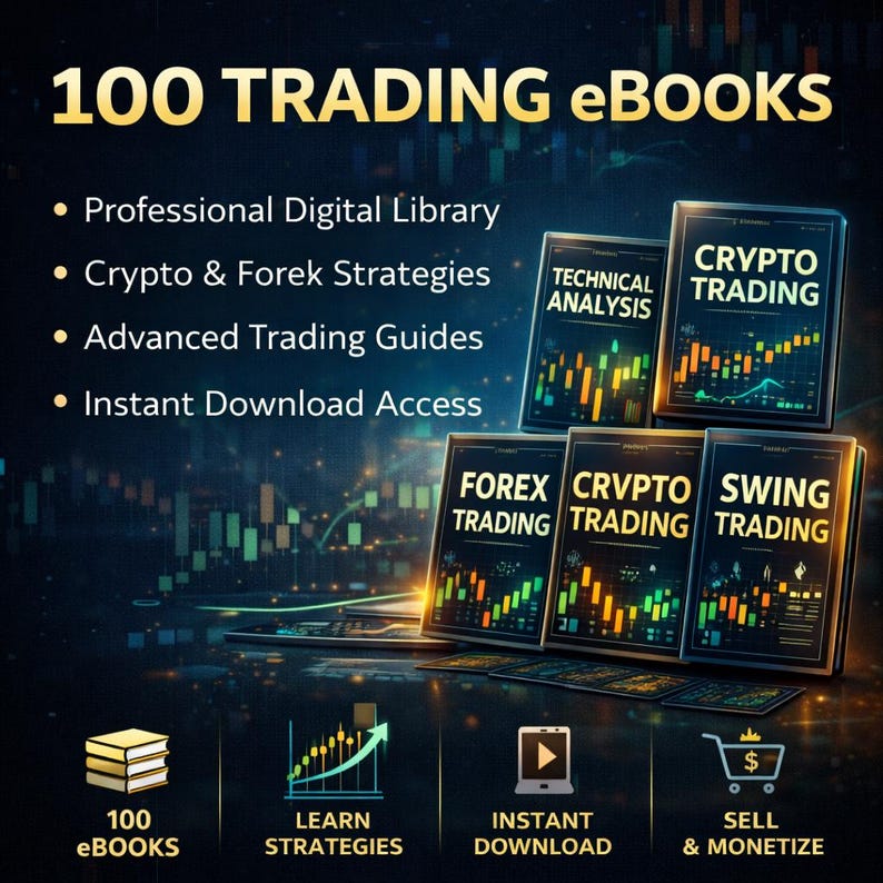 100+ Trading eBooks Bundle – Forex, Crypto & Stock Market Mastery Library (Instant Download)
