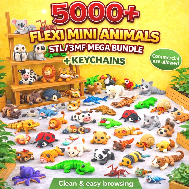 5000+ Flexi Articulated Models Bundle – STL & 3MF Files