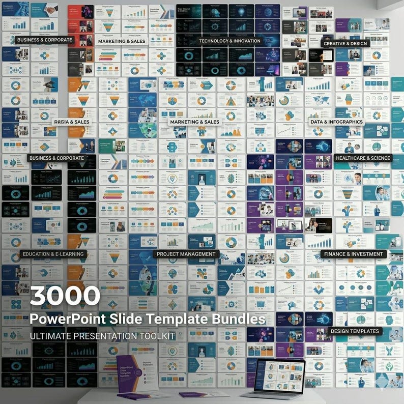 3000 PowerPoint Templates Bundle – Instant Download