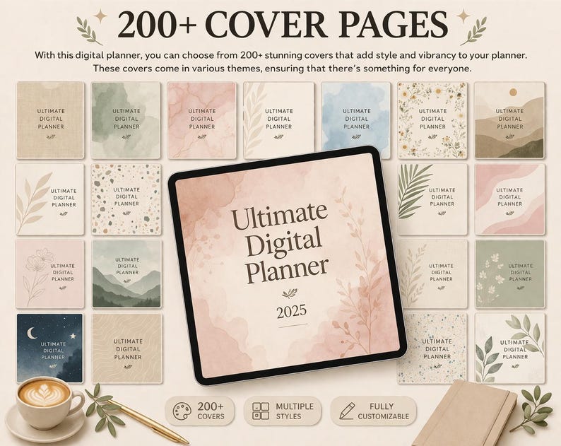 All-in-One Digital Planner 2026-2028 for iPad & Tablets