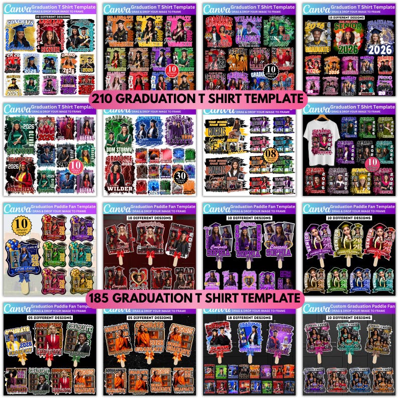 Graduation 2026 Canva Template Bundle – All-in-One Grad Kit