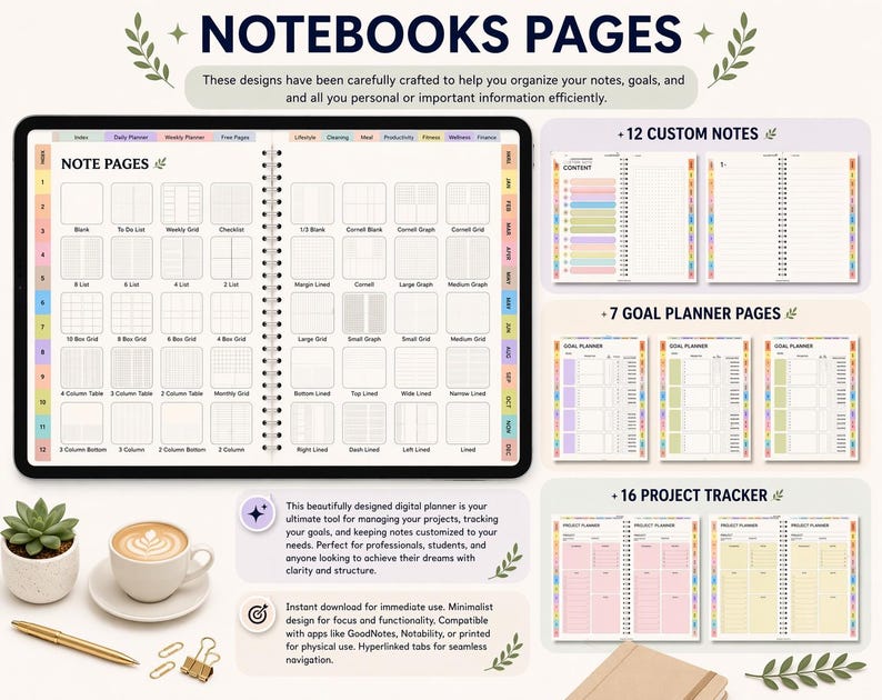 All-in-One Digital Life Planner 2026-2028 for iPad