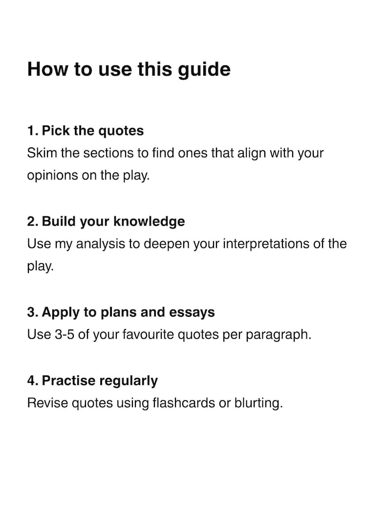 A* Othello Quote Bank PDF – A Level English Literature Revision Guide