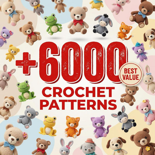 6000+ Amigurumi Crochet Patterns Bundle (PDF) – Plush Animals, Dolls & Kawaii Designs