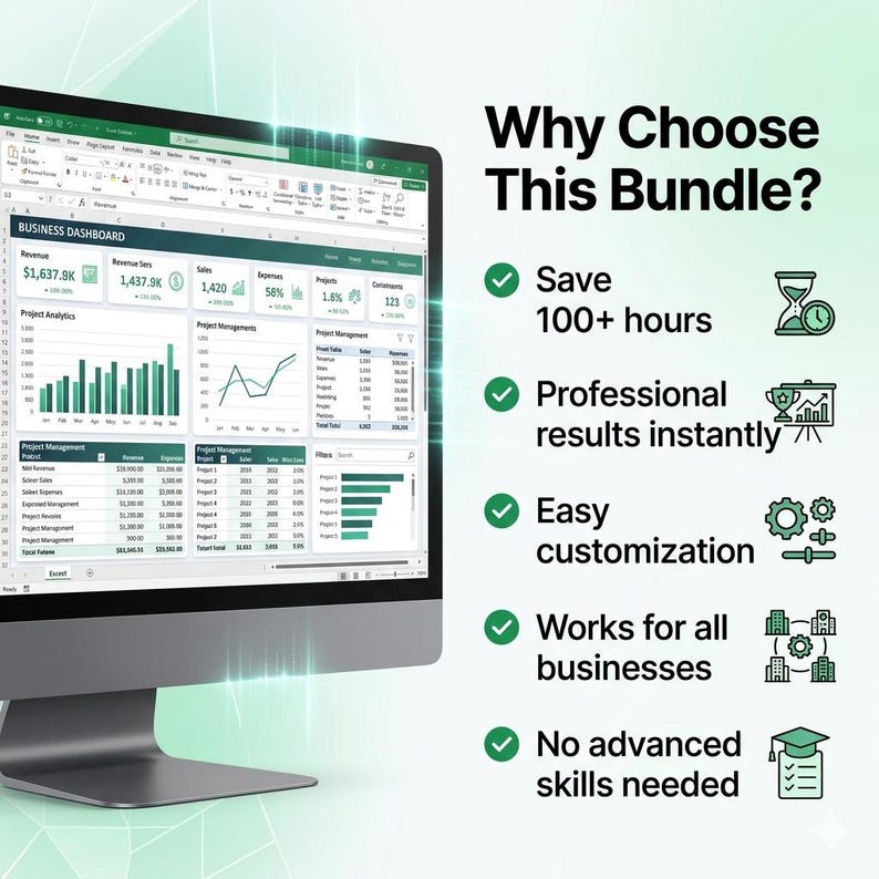 8000 Excel Dashboard Templates Bundle – Instant Download