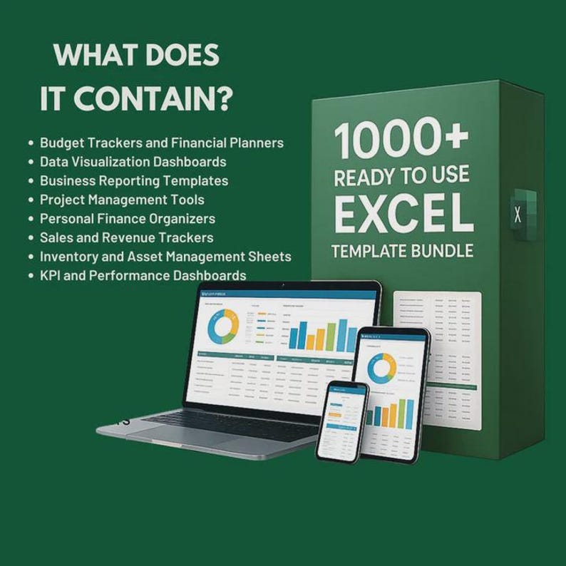 1,000 Excel Templates Bundle