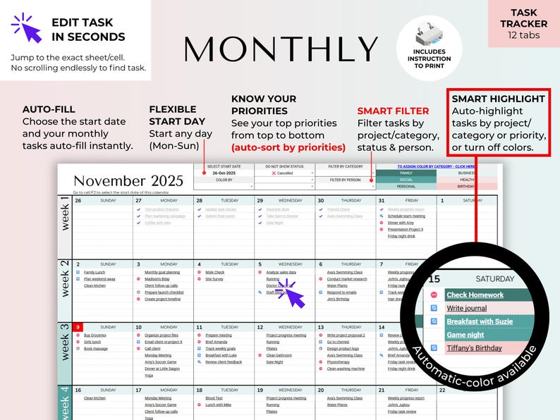 Family Life Planner & Annual Budget — Ultimate Life Organizer Bundle