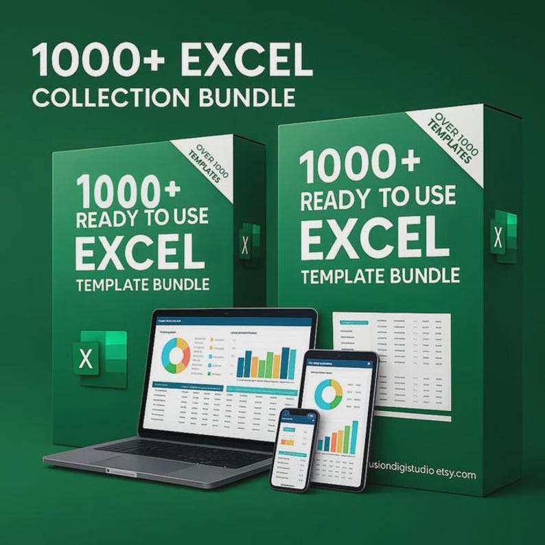 1,000 Excel Templates Bundle
