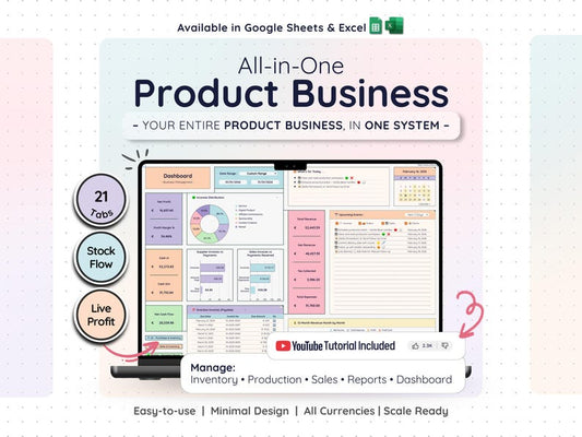 All-in-One Product Business Template – Instant Download