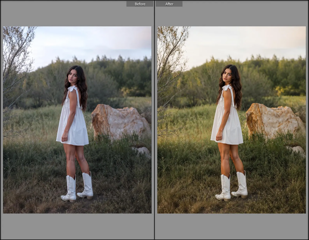 Outdoor Lightroom presets before and after example 8