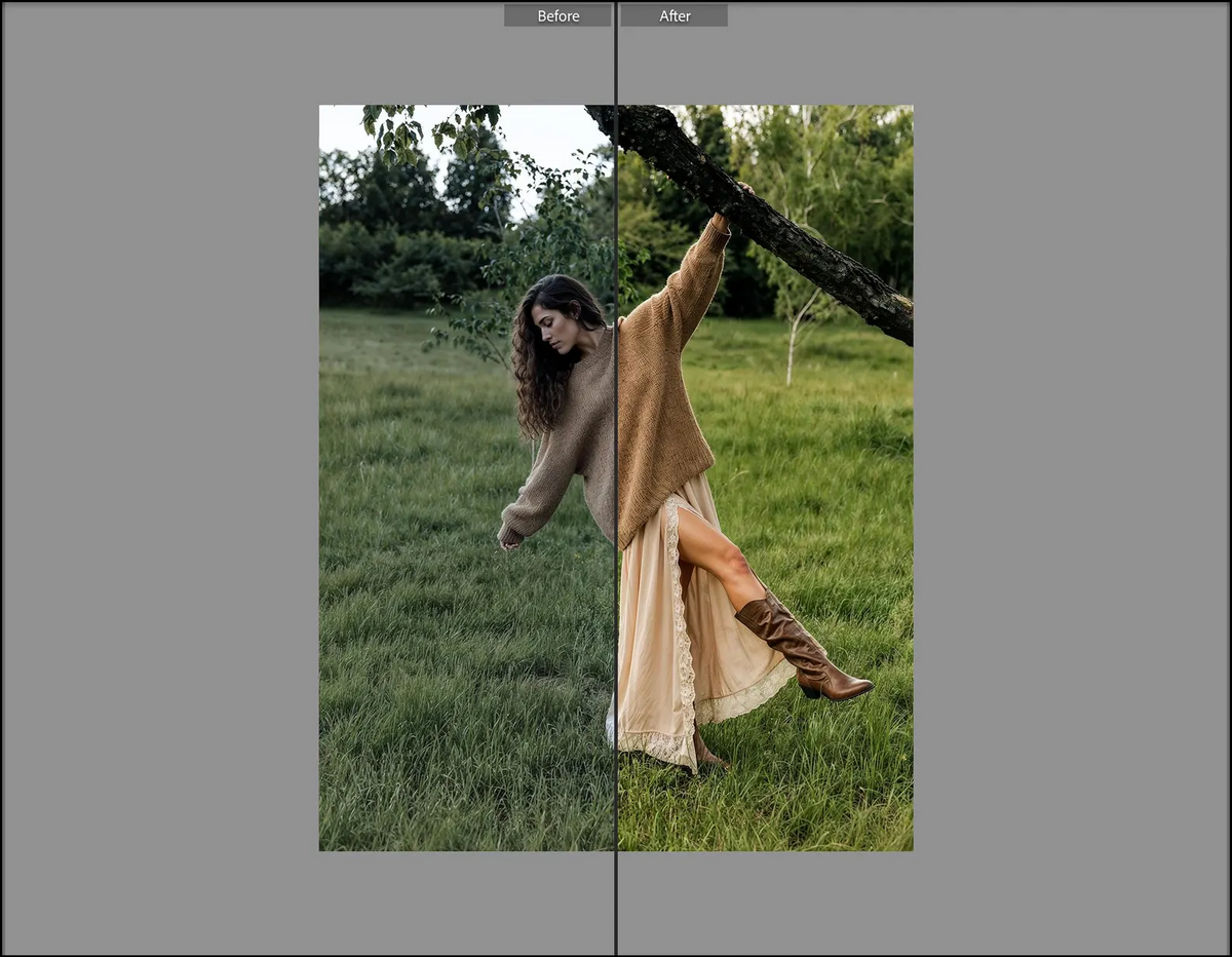 Outdoor Lightroom presets before and after example 12