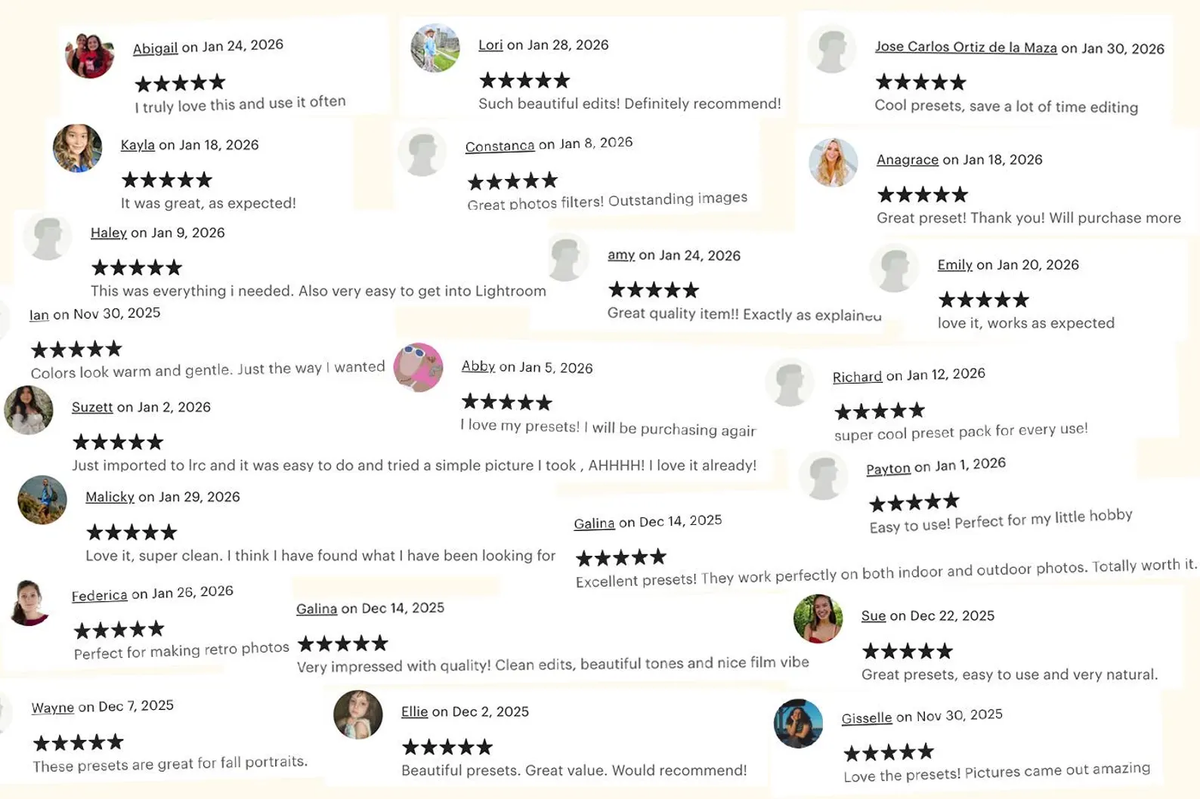Customer review collage