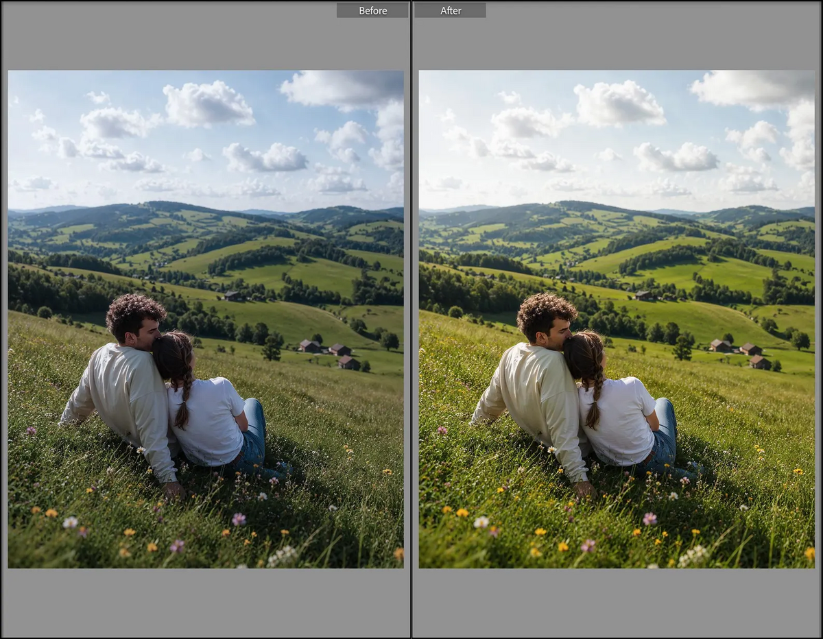 Outdoor Lightroom presets before and after example 4