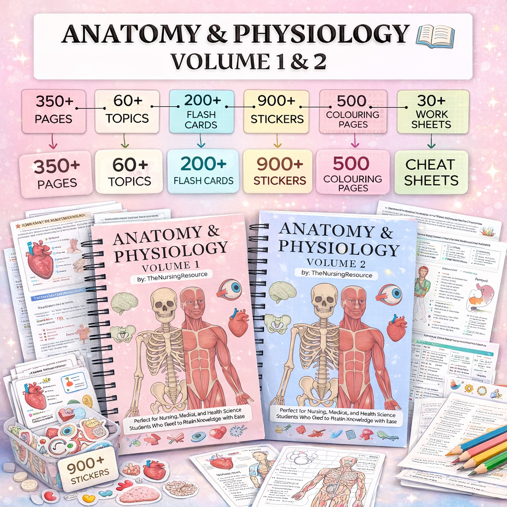 Anatomy & Physiology Study Guide Mega Bundle – Nursing Notes Pack