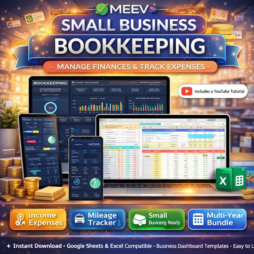 Annual financial dashboard for business accounting