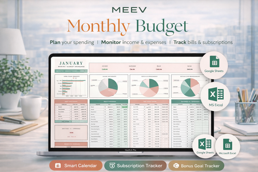 Monthly Budget Template Excel & Google Sheets – Bill Tracker, Budget Planner & Monthly Expenses Spreadsheet