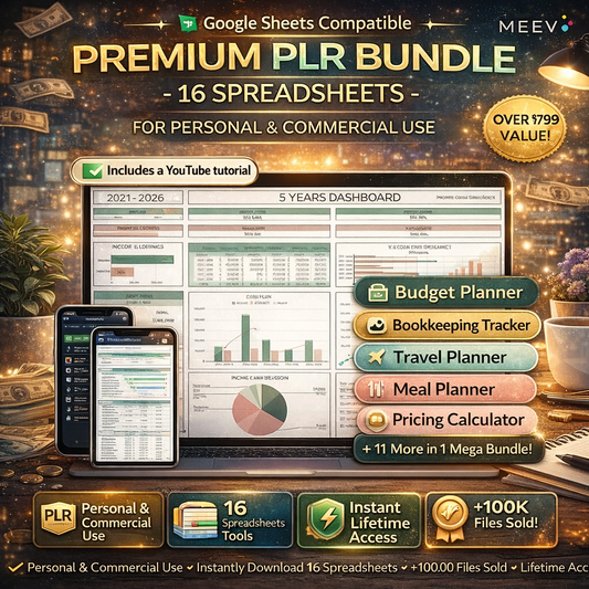 Pricing calculator spreadsheet for digital product sellers
