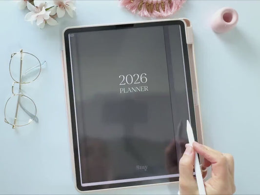 2026 Dark Mode Digital Planner for iPad