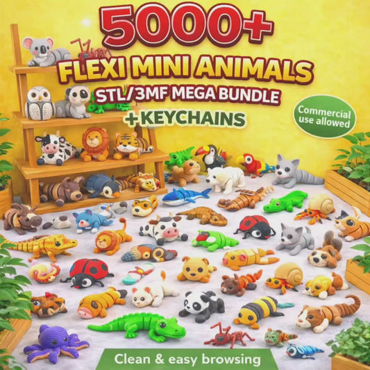 5000+ Flexi Articulated Models Bundle – STL & 3MF Files