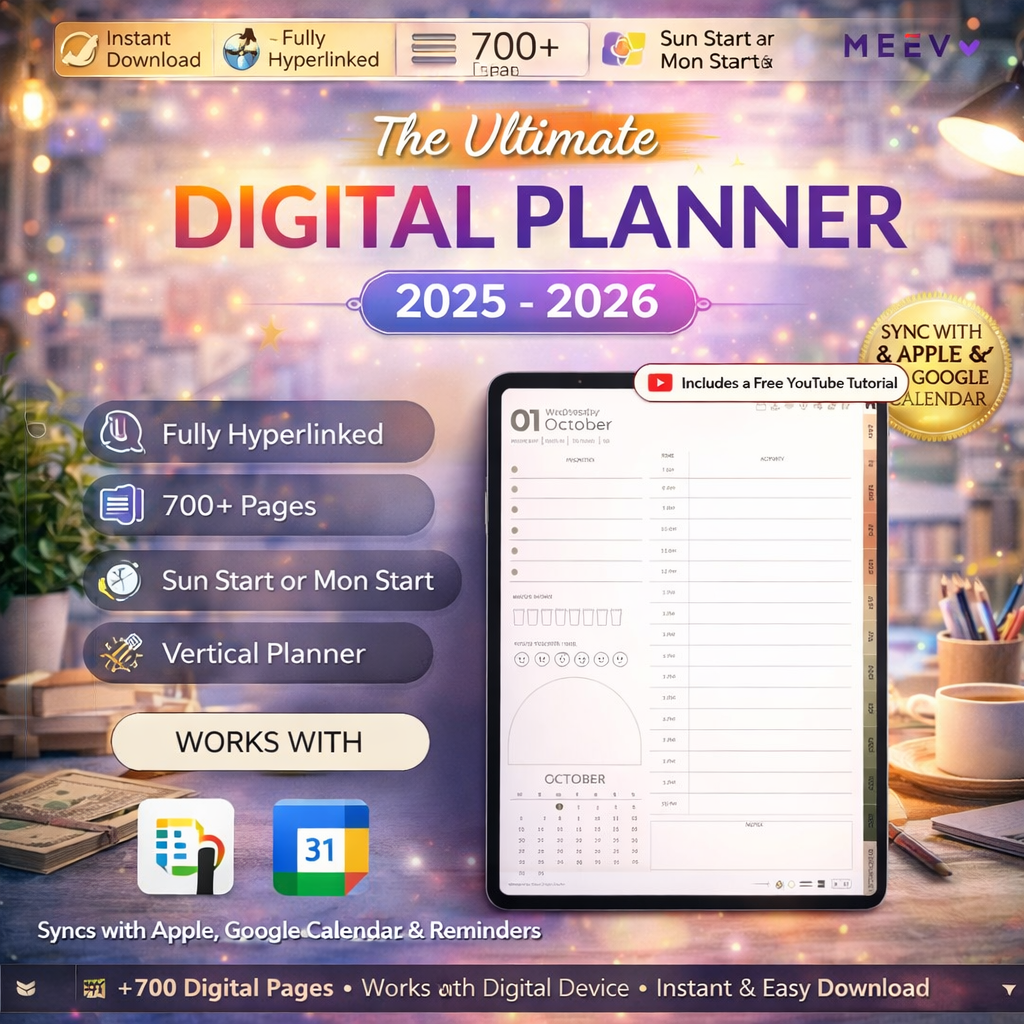 Digital budget planner with savings and expense tracker